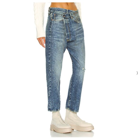 R13 Cross Over Jeans in Kelly Size 29 Crossover - Picture 2 of 13